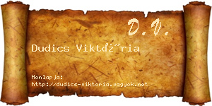 Dudics Viktória névjegykártya